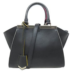 FENDI Petit Trois Jours Handbag Leather Women's