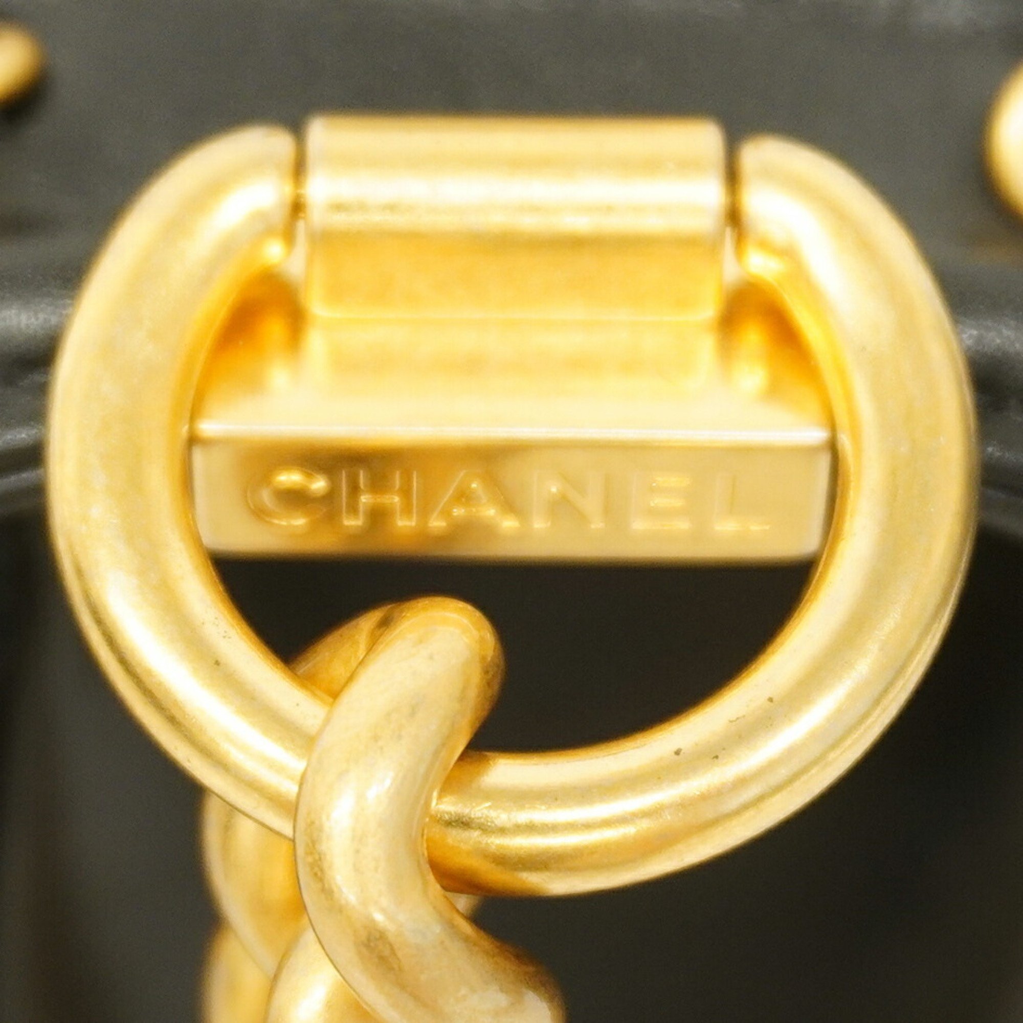 Chanel Handbag Boy Lambskin Black Ladies