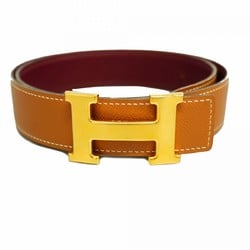 Hermes Belt Constance Veau Epsom Gold Rouge H □B Stamp Men's