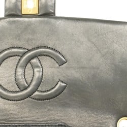 Chanel Shoulder Bag Matelasse Lambskin Black Women's