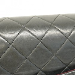 Chanel Shoulder Bag Matelasse Lambskin Black Women's