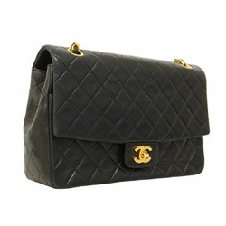 Chanel Shoulder Bag Matelasse Lambskin Black Women's