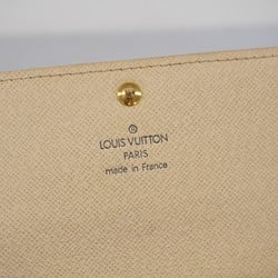 Louis Vuitton Long Wallet Damier Azur Portefeuille Sarah N61735 White Ladies