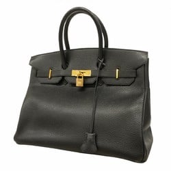 Hermes handbag Birkin 35 Ardennes black F stamped ladies