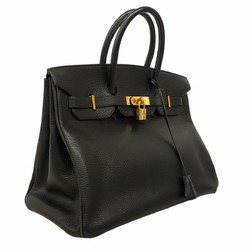 Hermes handbag Birkin 35 Ardennes black F stamped ladies