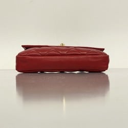 Chanel Waist Bag Matelasse Lambskin Red Women's