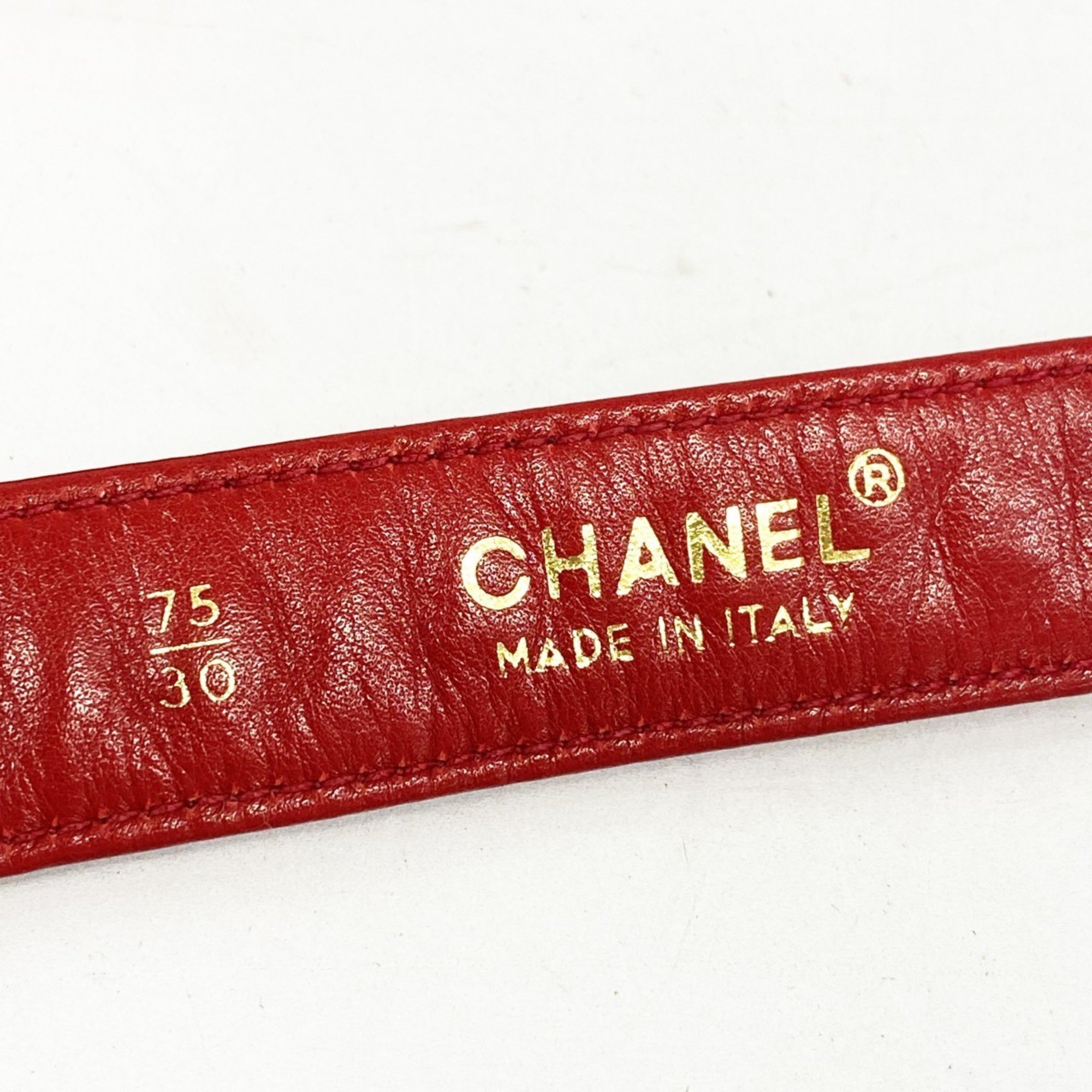 Chanel Waist Bag Matelasse Lambskin Red Women's