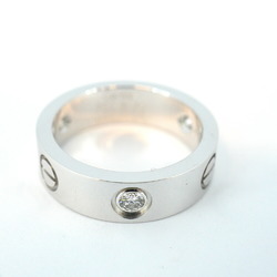 Cartier Ring Love 3PD Diamond K18WG White Gold #52 Ladies