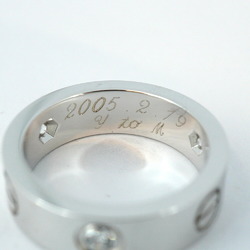 Cartier Ring Love 3PD Diamond K18WG White Gold #52 Ladies