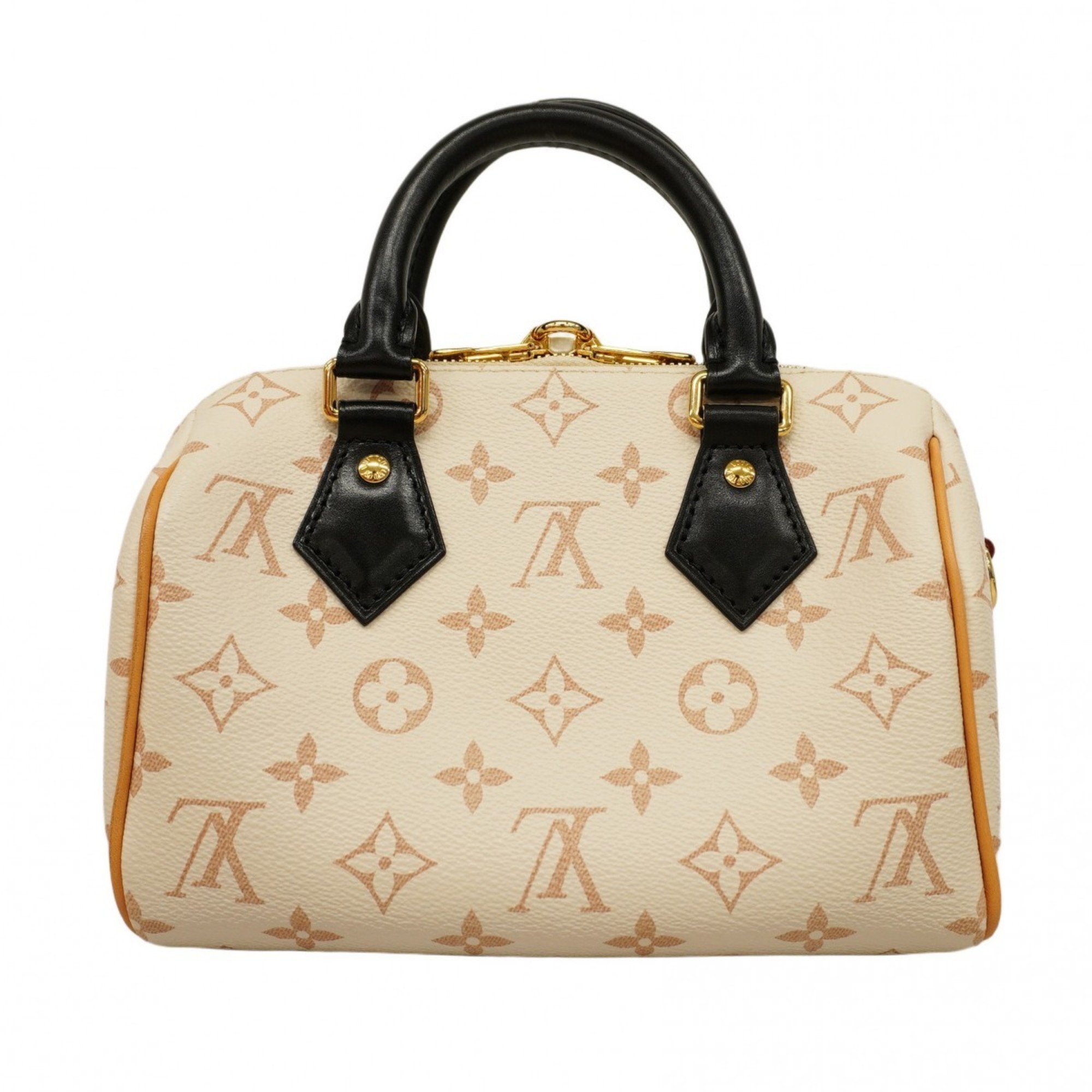 Louis Vuitton Handbag Monogram d'une Speedy Bandouliere 20 M46906 White Beige Black Ladies