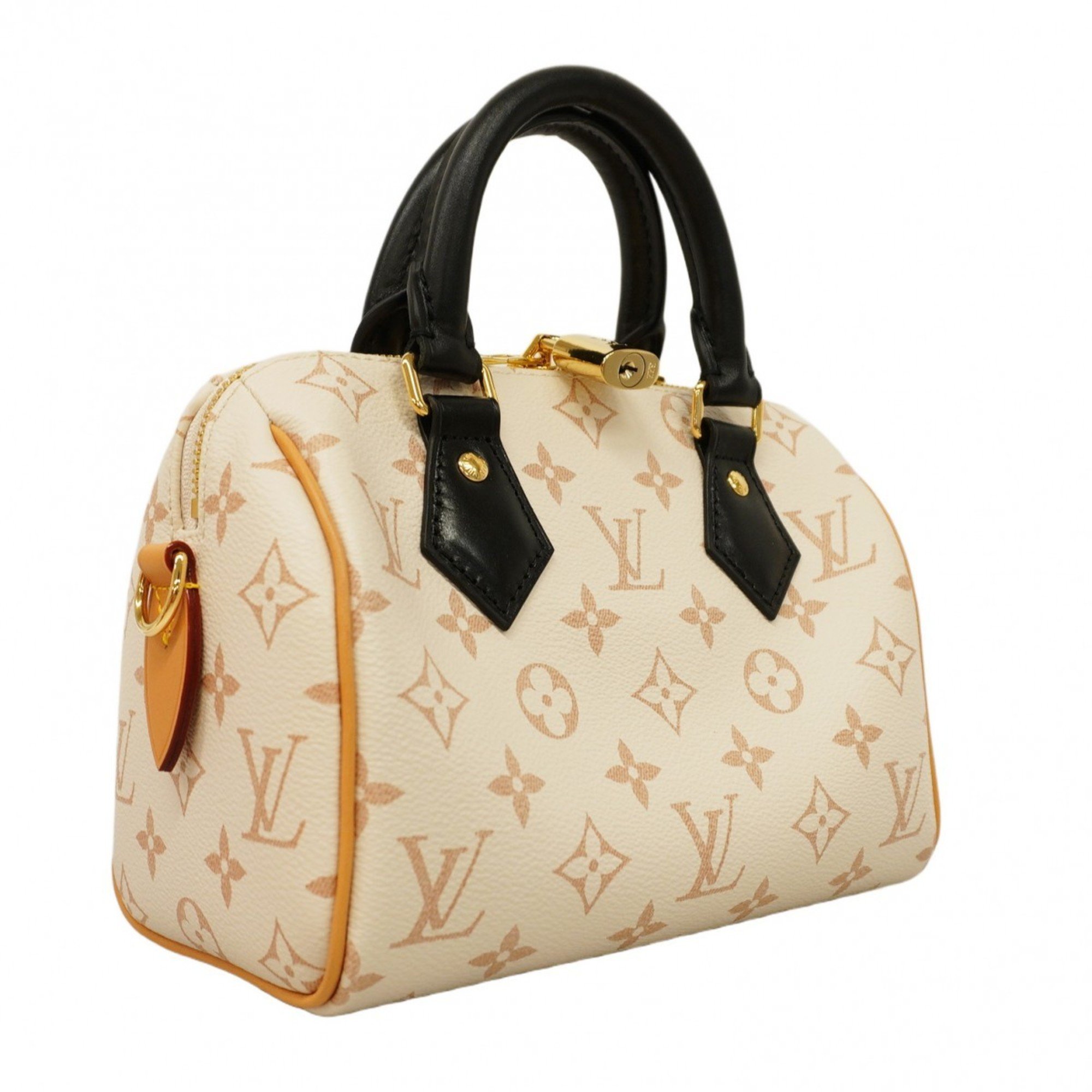 Louis Vuitton Handbag Monogram d'une Speedy Bandouliere 20 M46906 White Beige Black Ladies