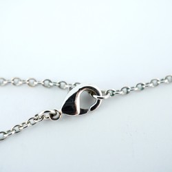 Christian Dior Necklace CD Rhinestone Metal Silver Women's