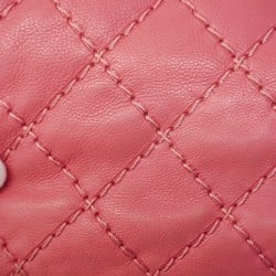 CHANEL Shoulder Bag Wild Stitch Leather Pink Women's