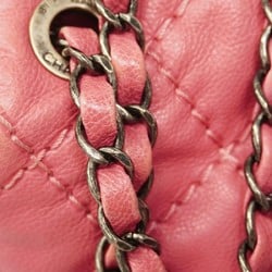 CHANEL Shoulder Bag Wild Stitch Leather Pink Women's