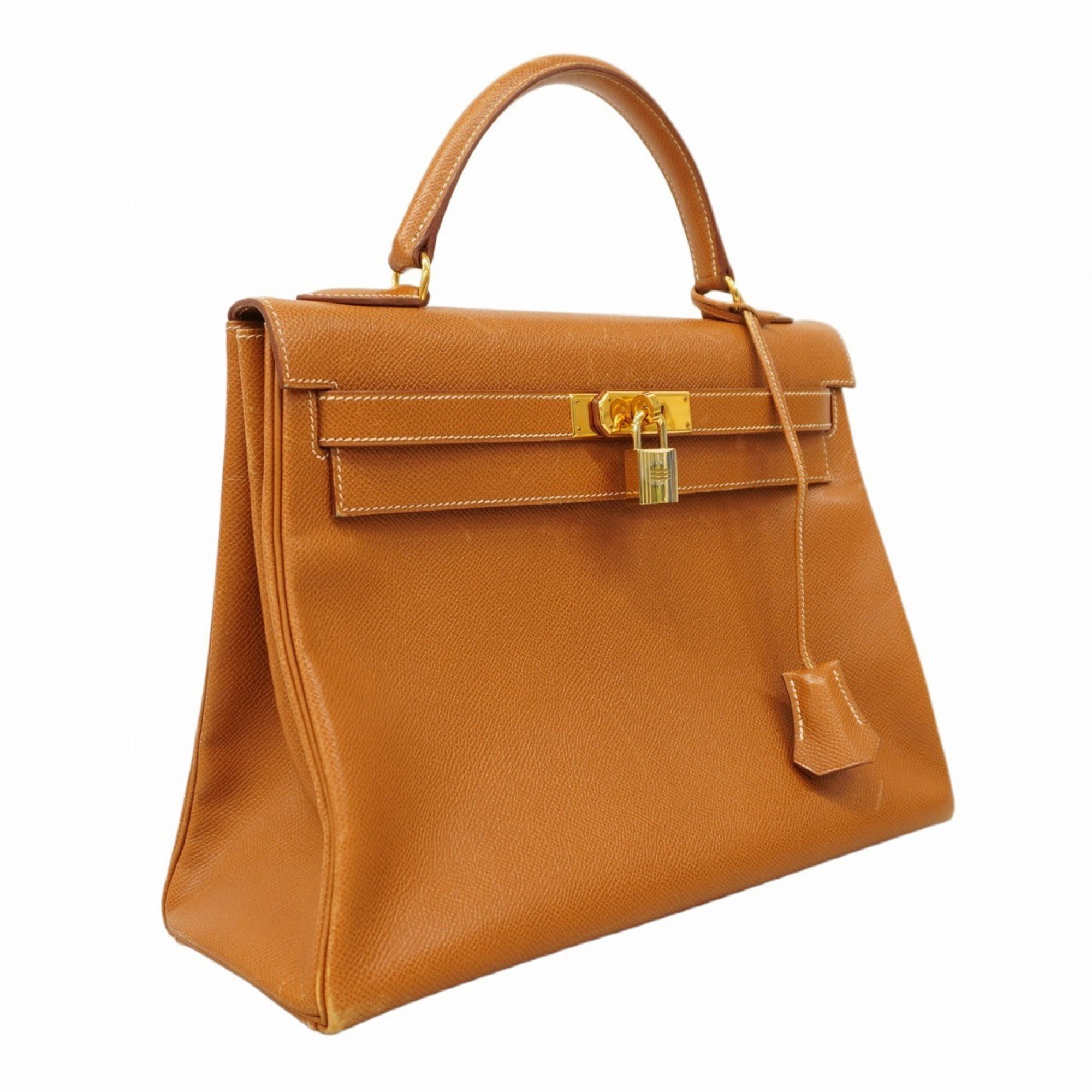 Hermes handbag Kelly 32 Cushvel gold A stamp ladies