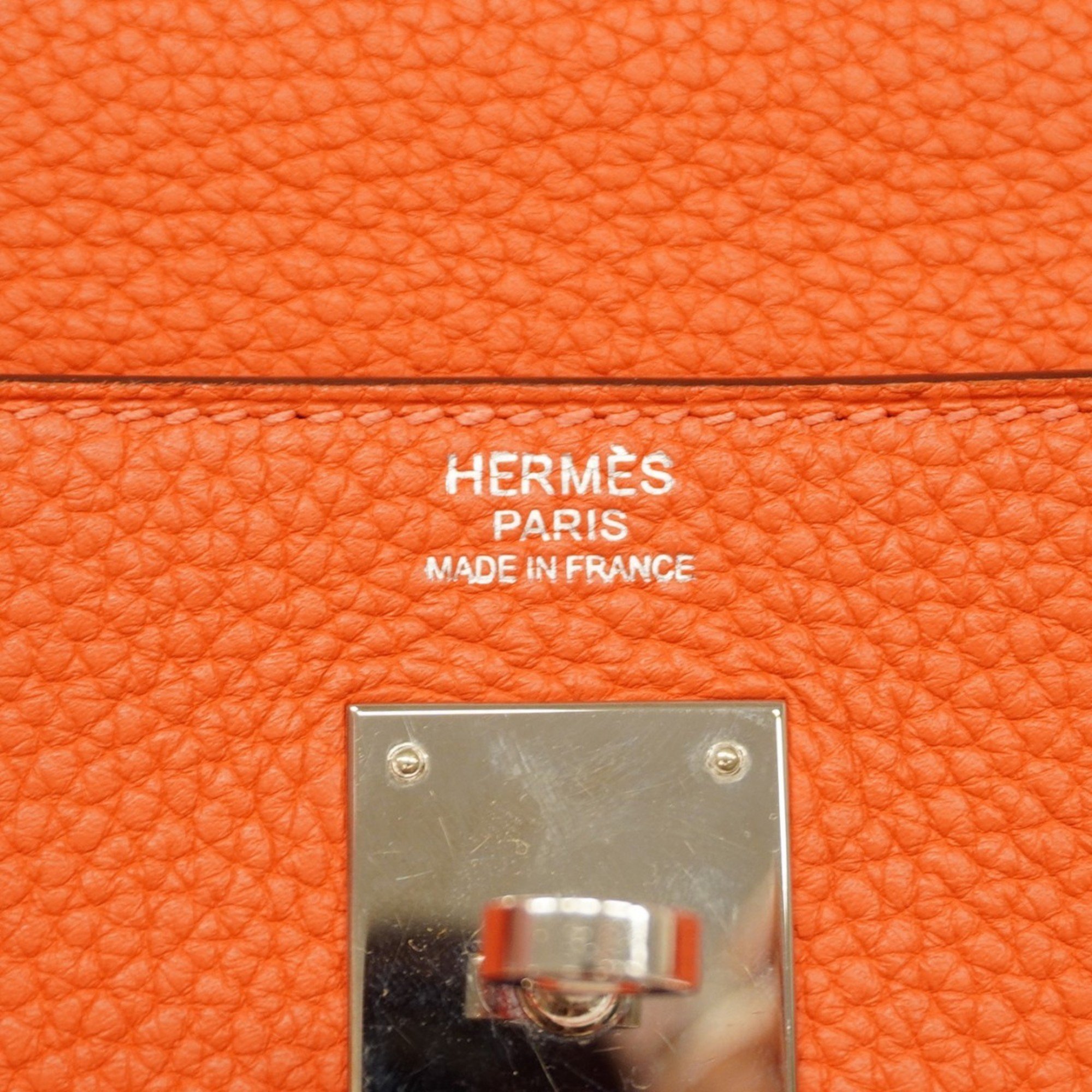 Hermes handbag Kelly 32 Togo Rouge Bivouine □R engraved ladies