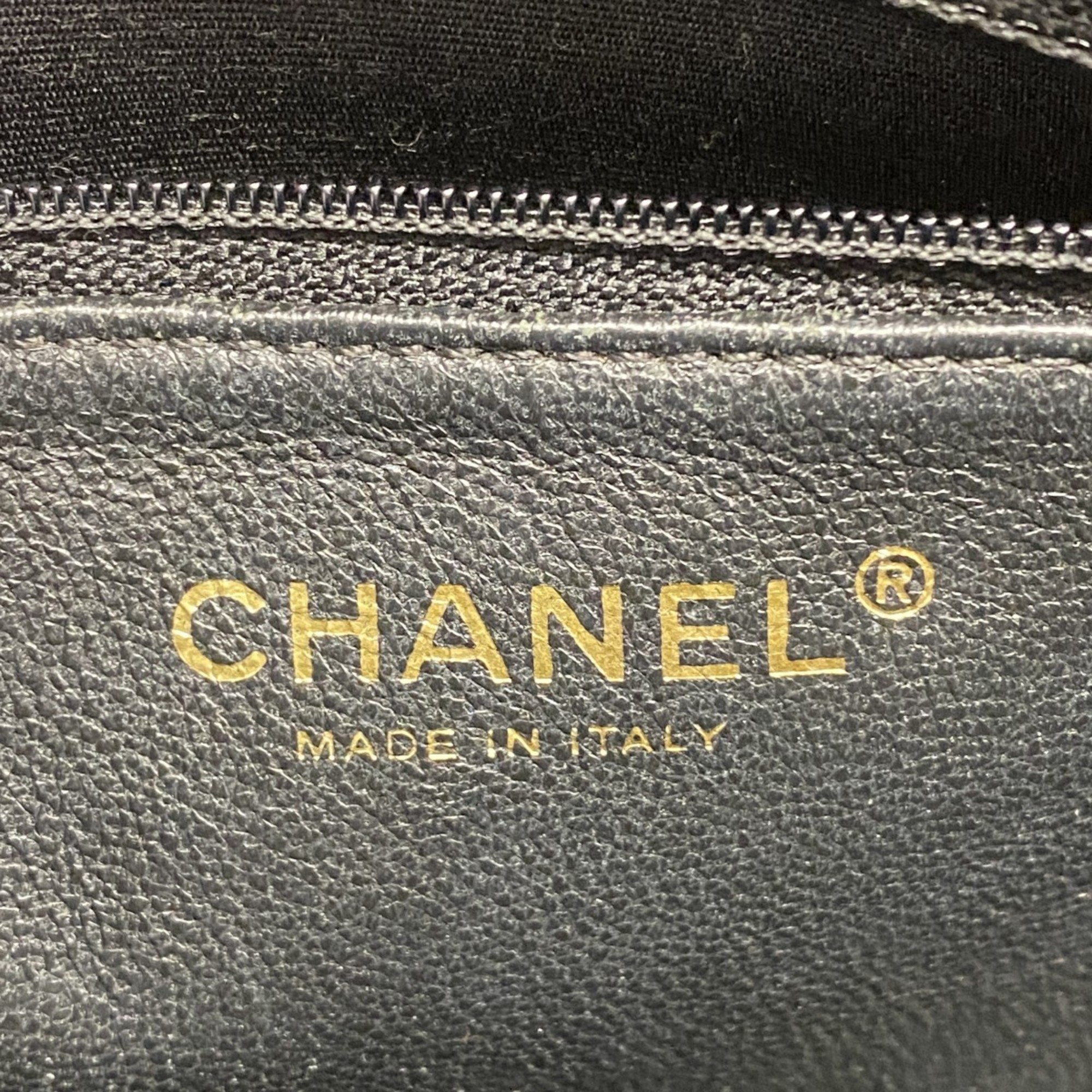 Chanel Tote Bag Reproduction Caviar Skin Black Women's