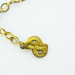 Christian Dior Necklace CD Circle GP Plated Gold Ladies