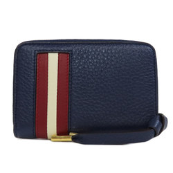 BALLY Bally Stripe Wallet/Coin Case Leather Women's