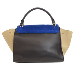 CELINE Trapeze Handbag Calf Suede Women's