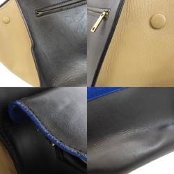 CELINE Trapeze Handbag Calf Suede Women's