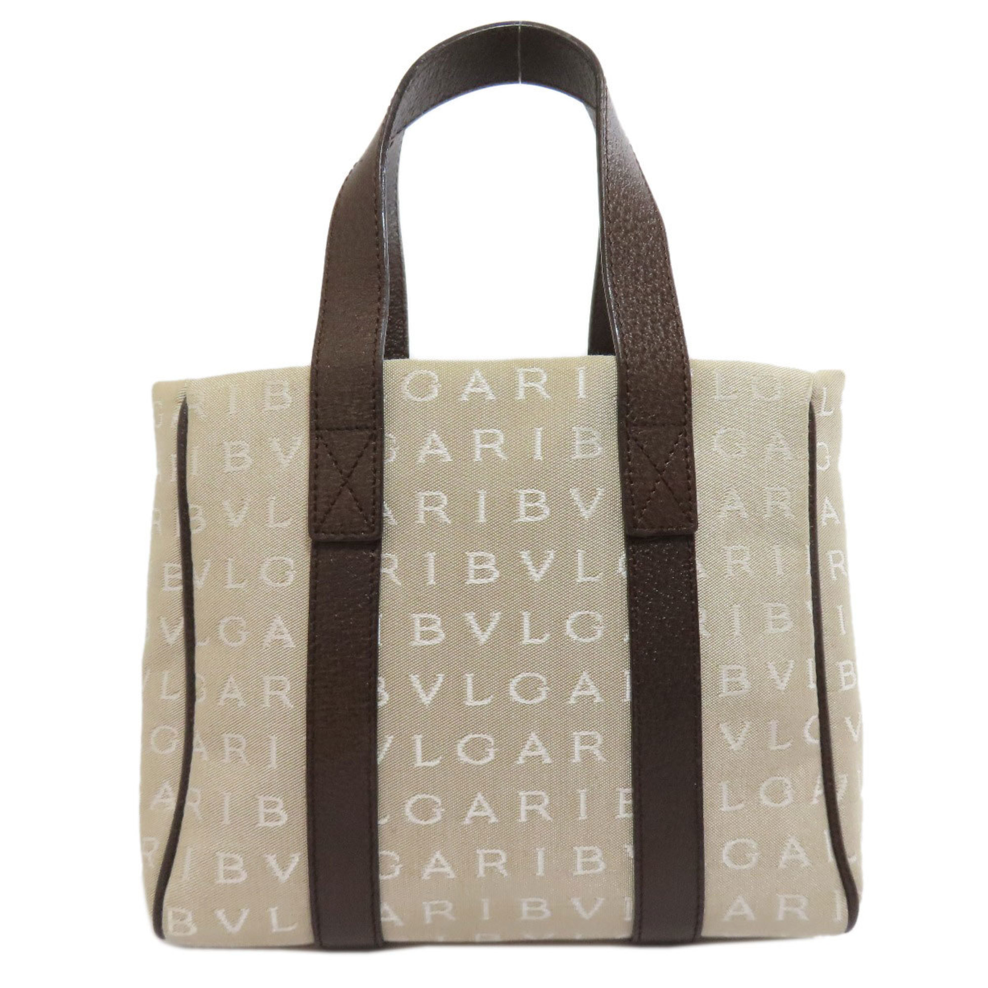 BVLGARI Mania Tote Handbag Canvas Women's