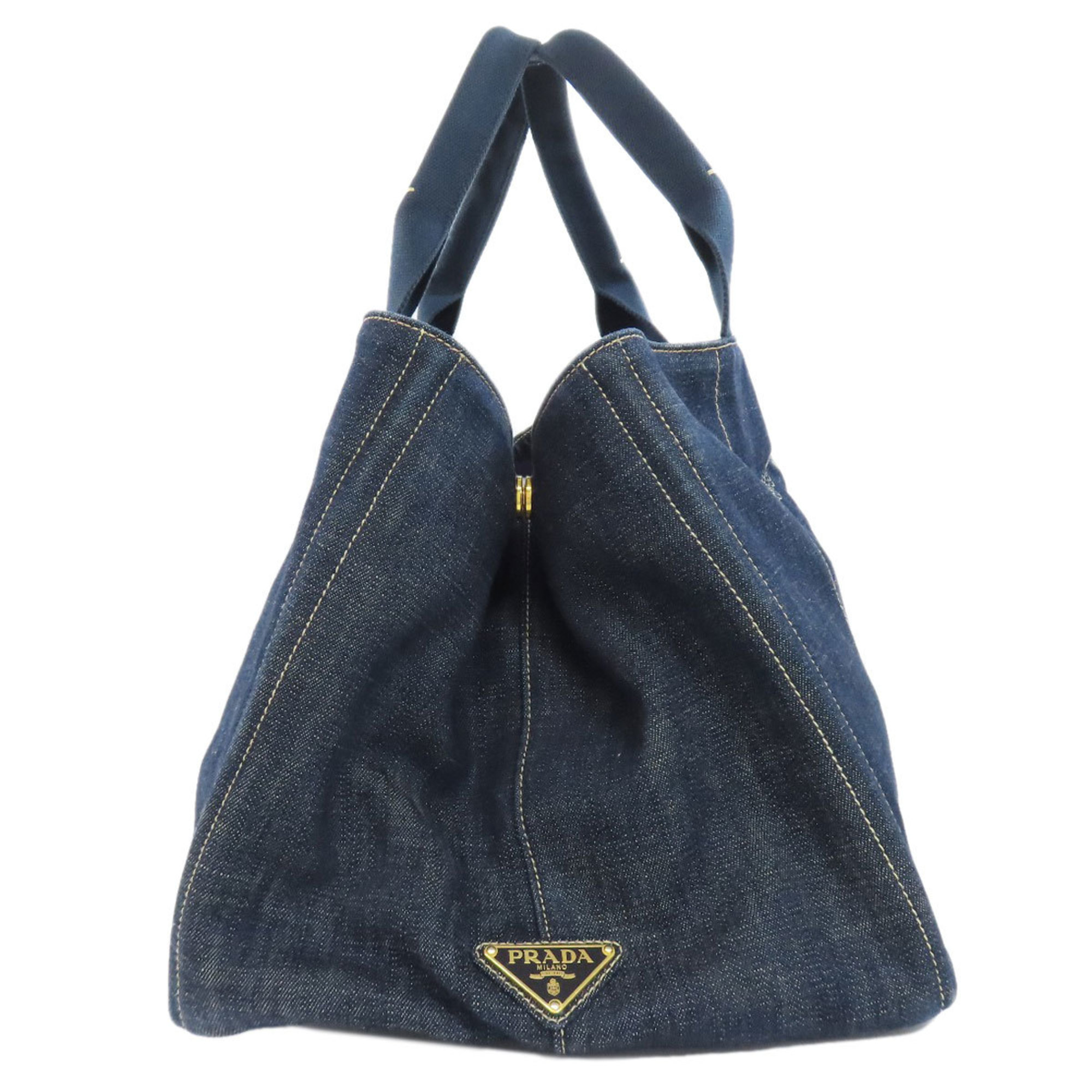 PRADA BN1872 Canapa Handbag Denim Women's