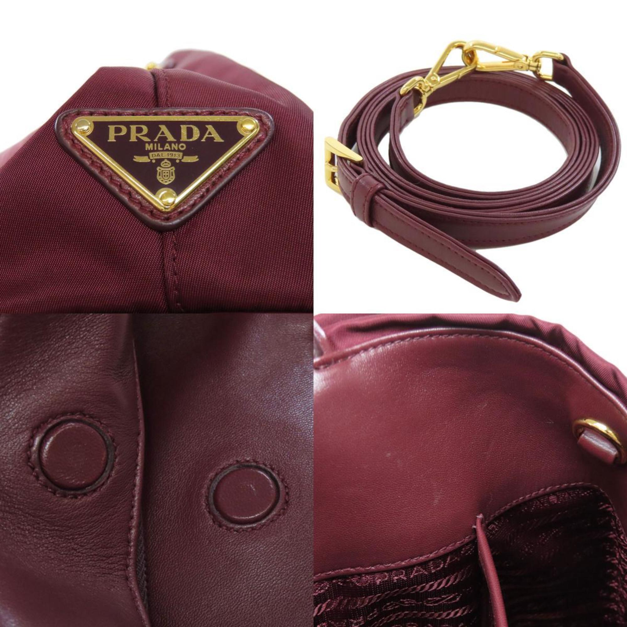 Prada 1BG068 Ribbon motif handbag, nylon material, women's PRADA