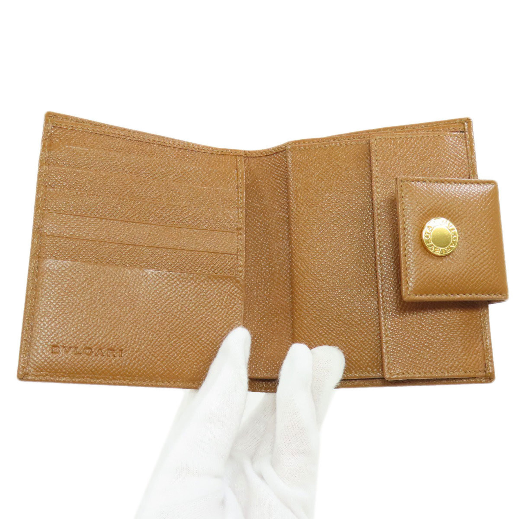 BVLGARI Bi-fold wallet Leather Women's