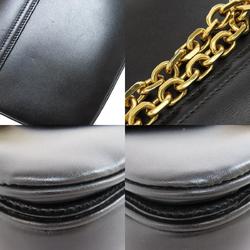 CELINE Chain Shoulder Bag Leather Women's