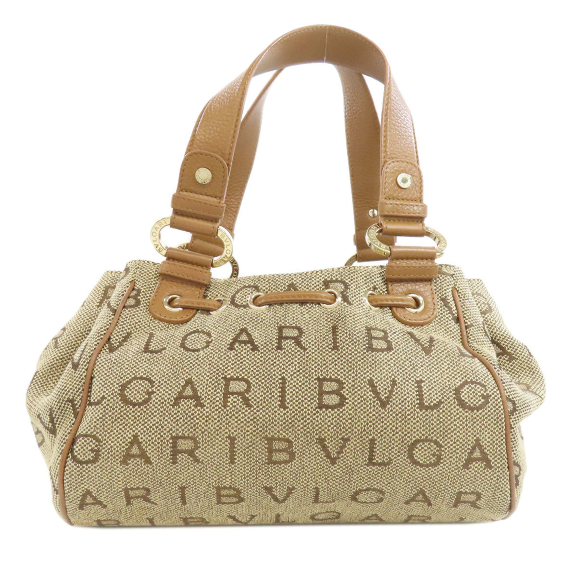 BVLGARI Mania Handbag Canvas Women's