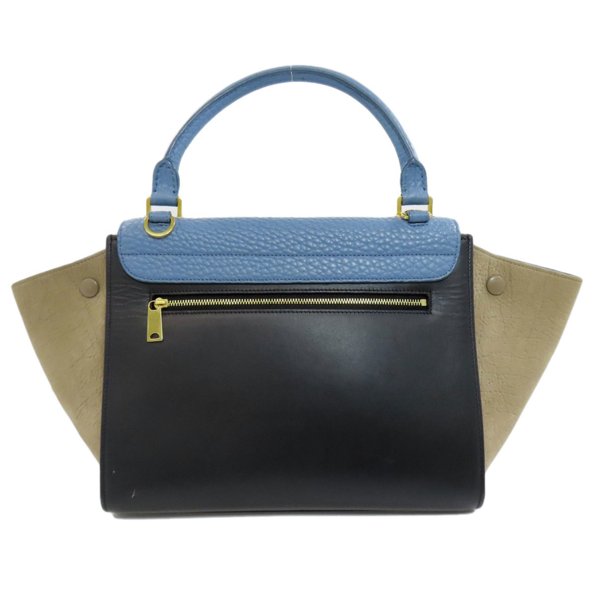 CELINE Trapeze Handbag Leather Women's