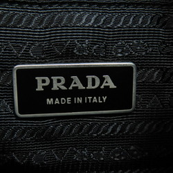 Prada shoulder bag with metal fittings, nylon material, for women, PRADA