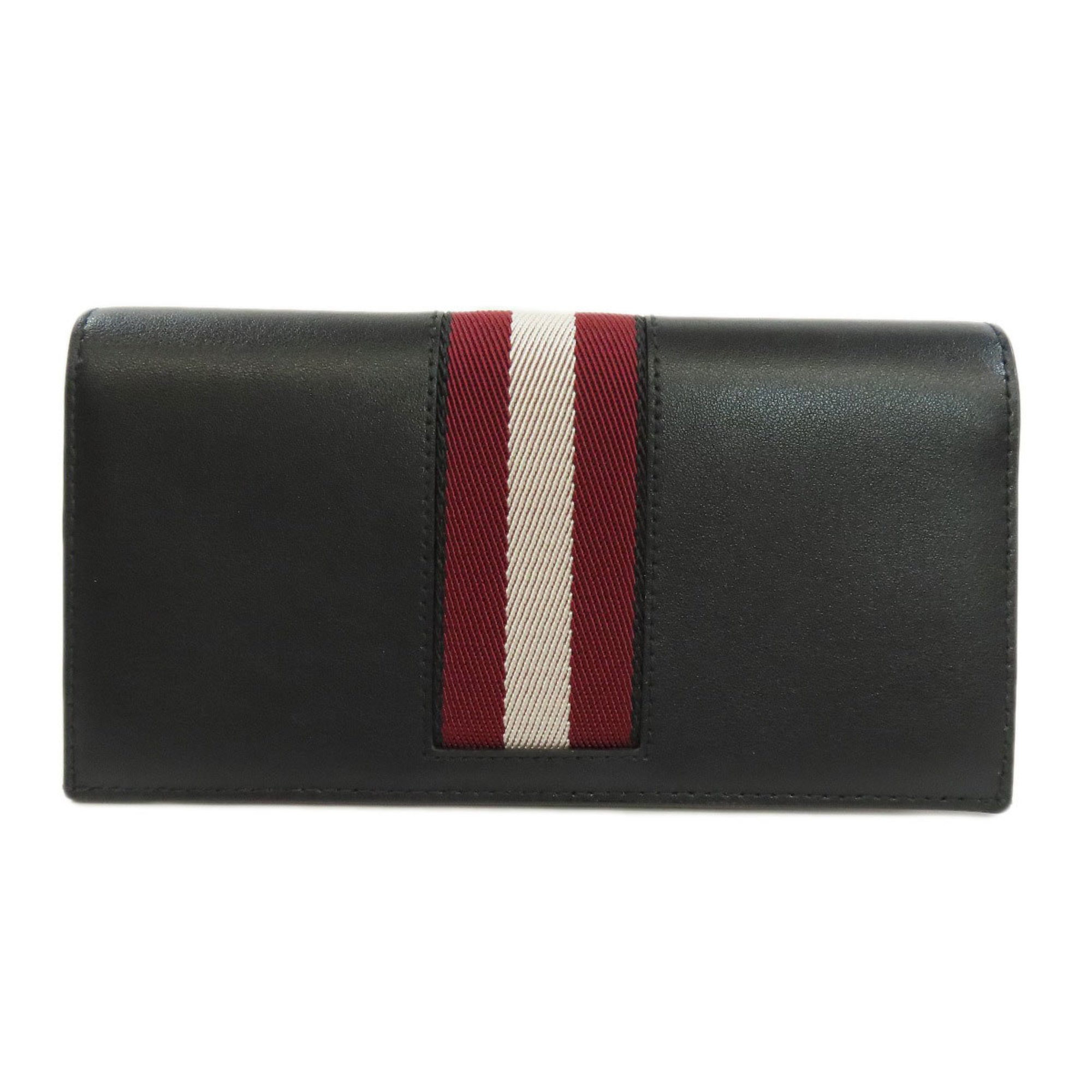 BALLY Bally Stripe Long Wallet Leather Women's