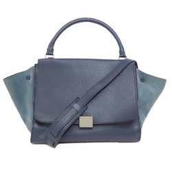 CELINE Trapeze Handbag Leather Women's