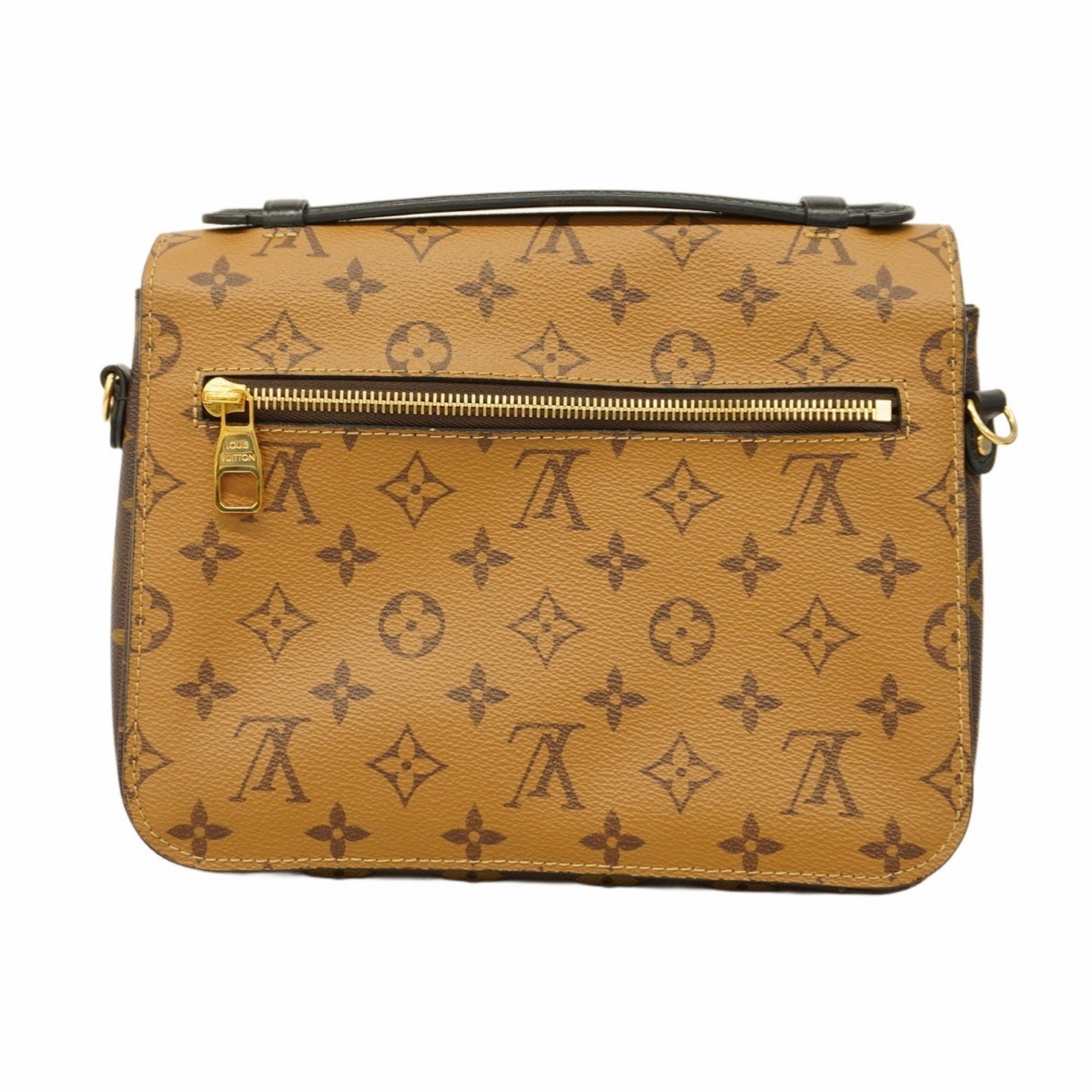 Louis Vuitton Shoulder Bag Monogram Reverse Pochette Metis MM M44876 Brown Women's