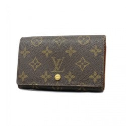 Louis Vuitton Wallet Monogram Porte Monnaie Tresor M61730 Brown Women's