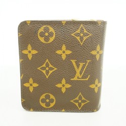 Louis Vuitton Wallet Monogram Compact Zip M61667 Brown Men's Women's