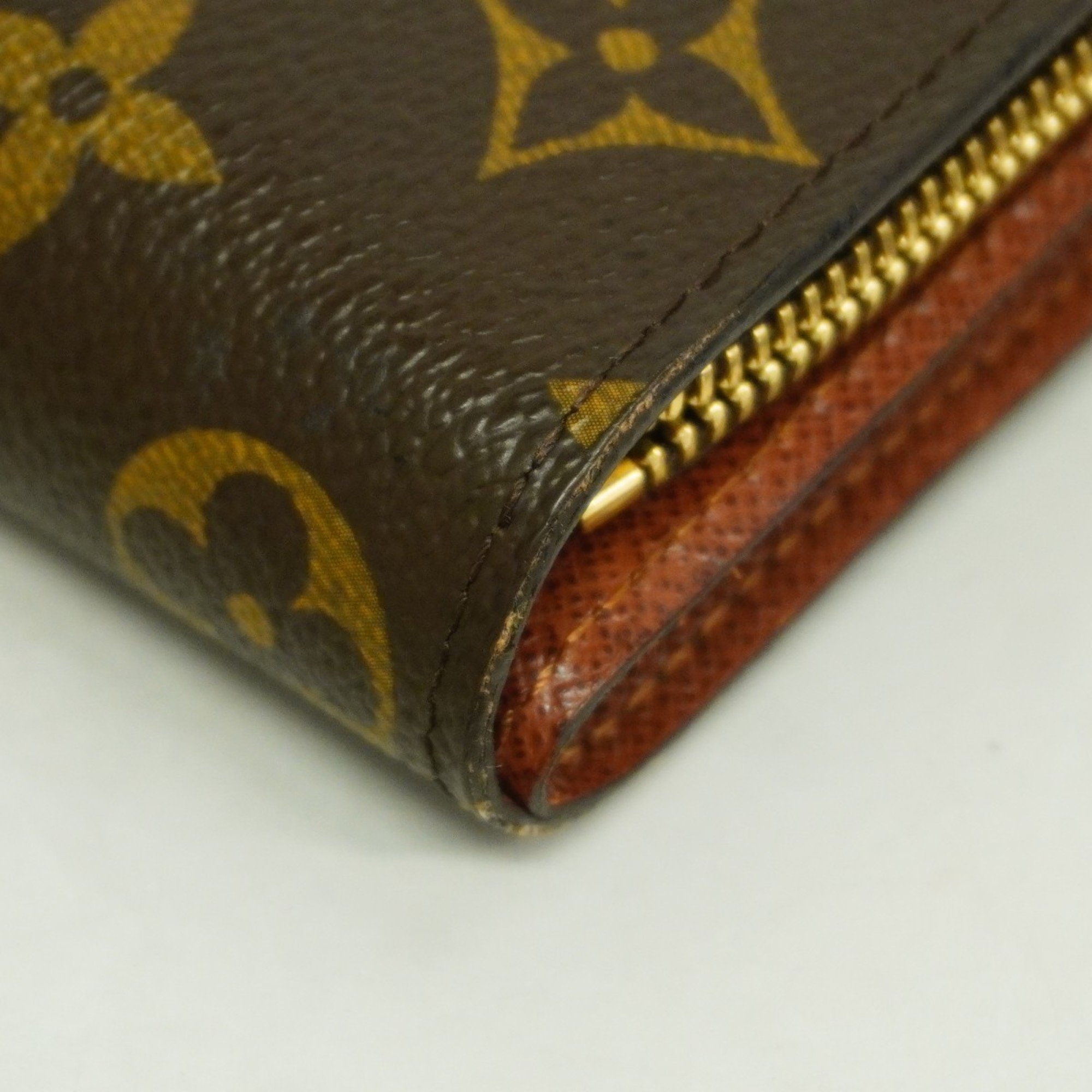 Louis Vuitton Wallet Monogram Compact Zip M61667 Brown Men's Women's