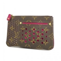 Louis Vuitton Pouch Monogram Perforated Pochette Plat M95219 Fuchsia Ladies