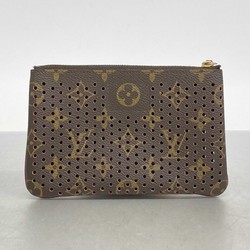 Louis Vuitton Pouch Monogram Perforated Pochette Plat M95219 Fuchsia Ladies