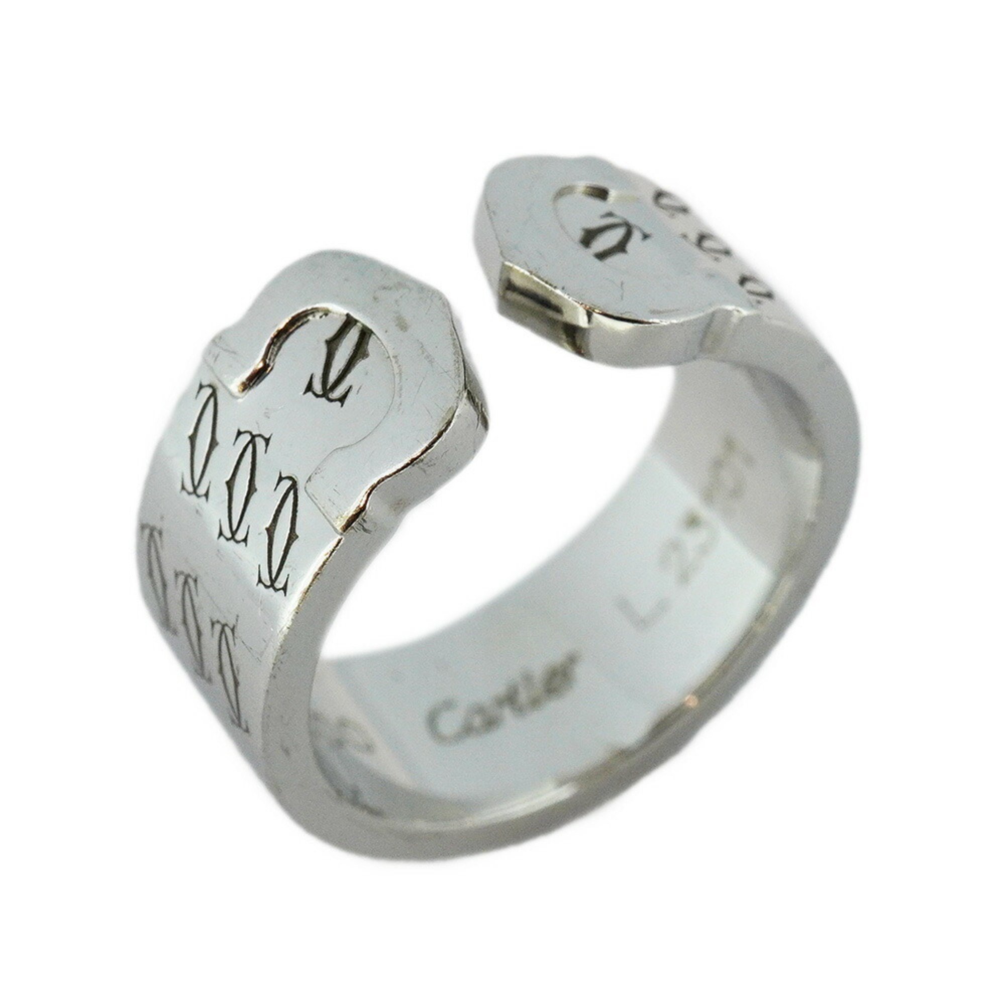 Cartier Ring 2C Happy Birthday K18WG White Gold #53 Ladies