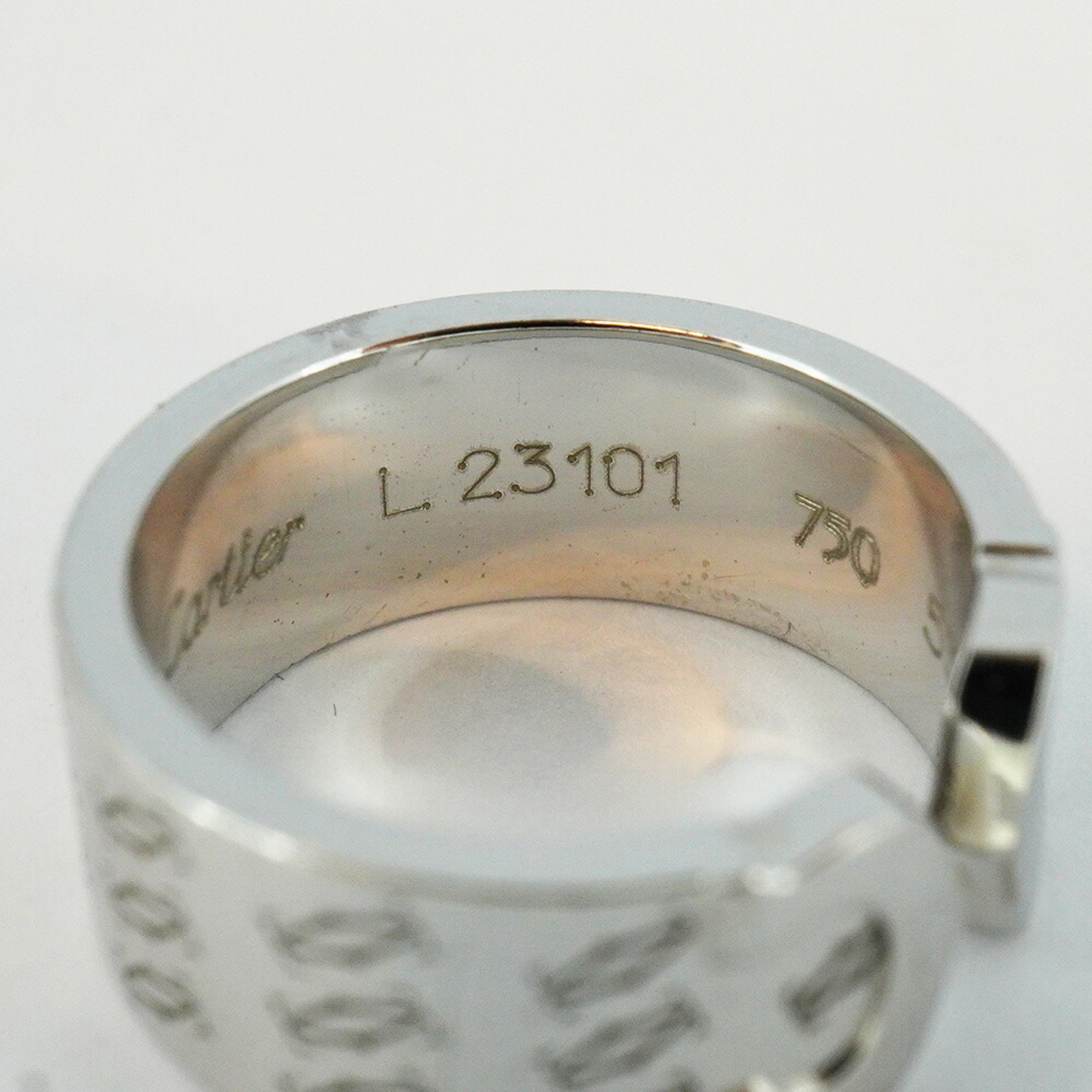 Cartier Ring 2C Happy Birthday K18WG White Gold #53 Ladies