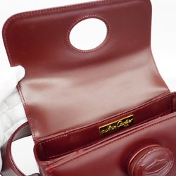 Cartier Shoulder Bag Must Leather Bordeaux Women's