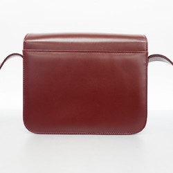 Cartier Shoulder Bag Must Leather Bordeaux Women's