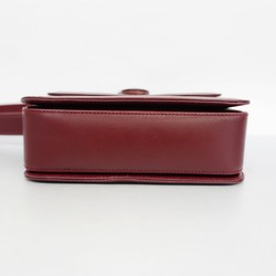 Cartier Shoulder Bag Must Leather Bordeaux Women's