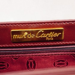 Cartier Shoulder Bag Must Leather Bordeaux Women's