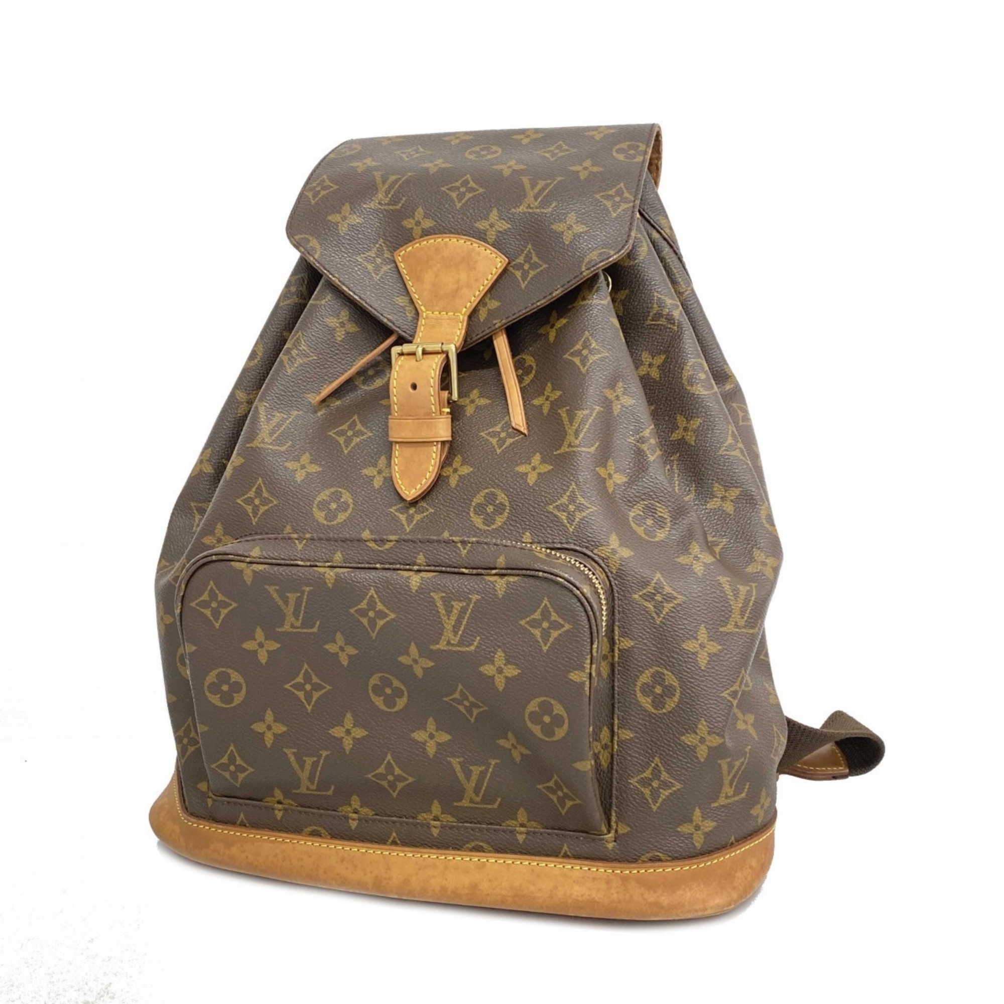 Louis Vuitton Backpack Daypack Monogram Montsouris GM M51135 Brown Women's