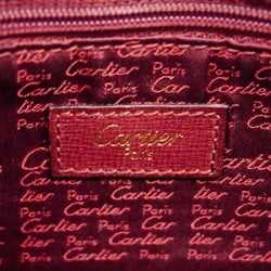 Cartier Shoulder Bag Must Leather Bordeaux Women's