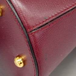 Cartier Shoulder Bag Must Leather Bordeaux Women's